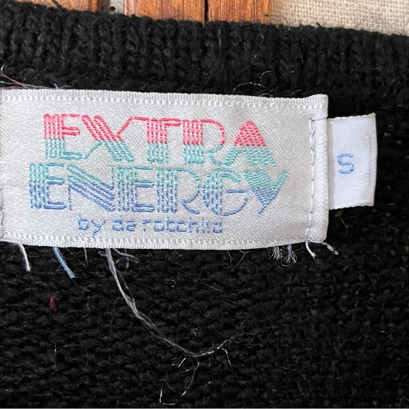 Vintage 1980s Geometric Shape Sequin Silk Angora Mini Sweater Dress - Picture 11 of 16